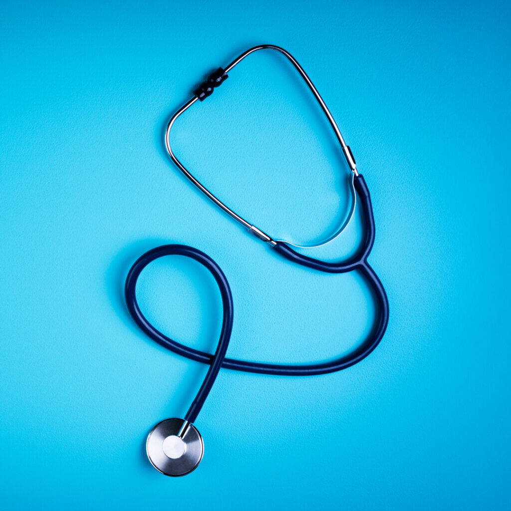 Stethoscope and medical equipment used for occupational health assessments